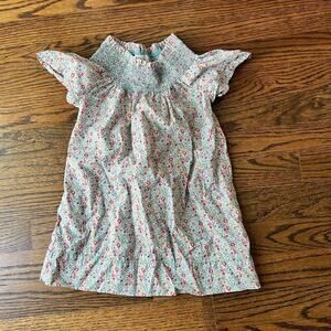Peek Floral Toddler Girl Short Sleeve Smocked Dress - XS - 2-3